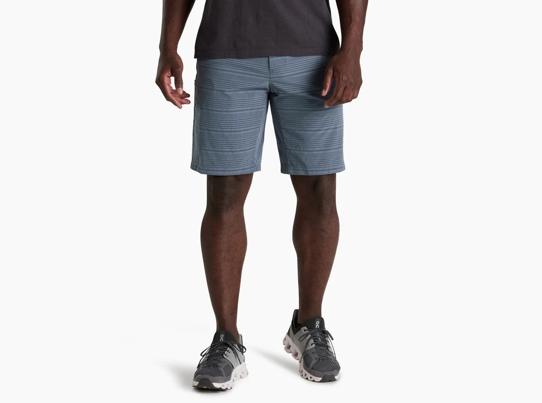Upriser Short- Charcoal Blue Stripe